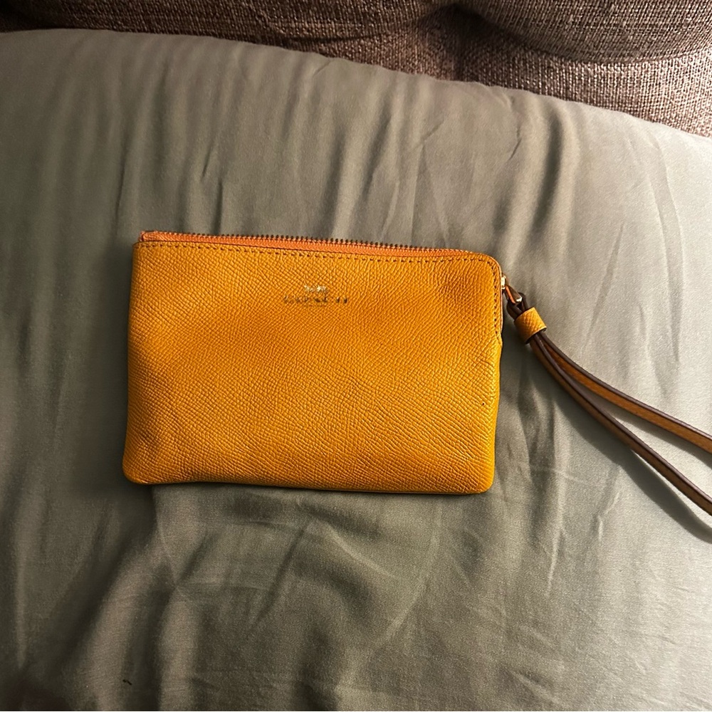 Coach Yellow Wristlet